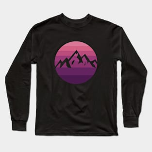 Multi-Color Mountain Long Sleeve T-Shirt